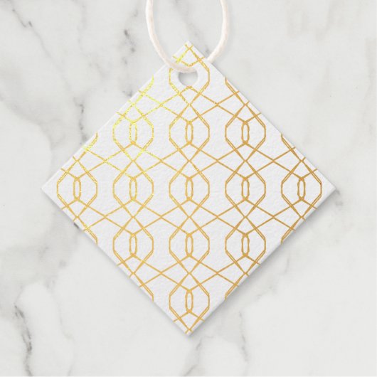 Gemstenen Abstract Modern Print Metallic Bedankjes Labels (Voorkant)