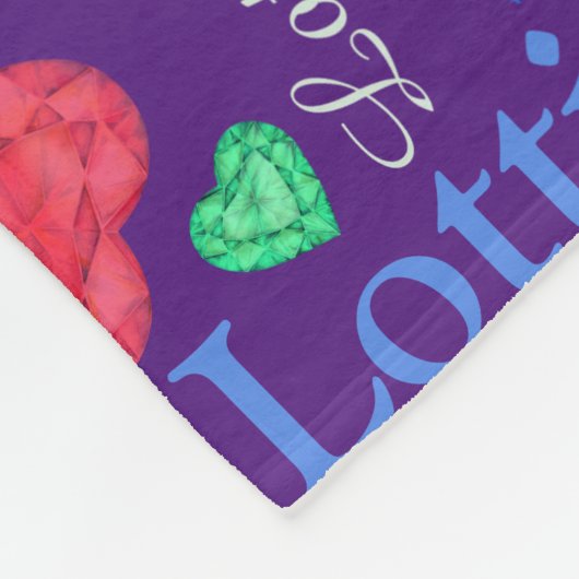 Gemstenen harten de traditionele benaming lotertij fleece deken (Hoek)