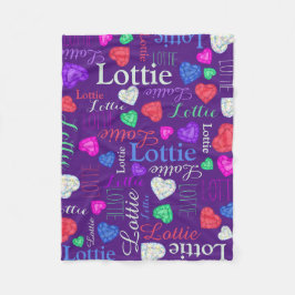 Gemstenen harten de traditionele benaming lotertij fleece deken