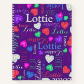 Gemstenen harten de traditionele benaming lotertij notitieboek (Voorkant)