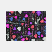 Gemstenen hekelt de douanenaam kleurful Charlotte Fleece Deken (Voorkant (Horizontaal))