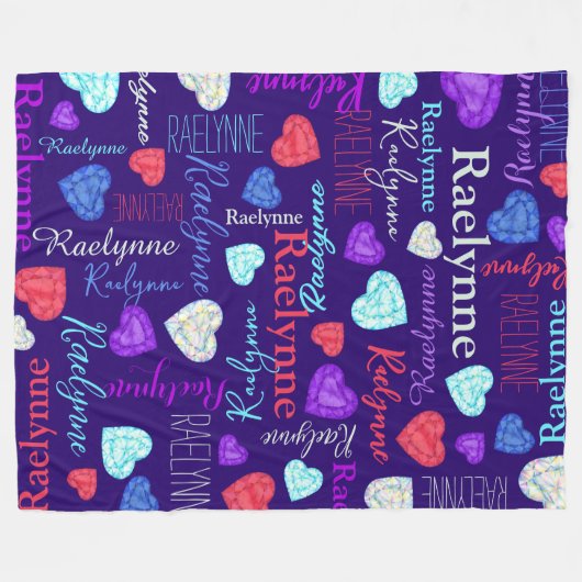 Gemstenen heten de douanenaam kleurrijke Raelynne Fleece Deken (Voorkant (Horizontaal))