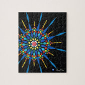 Gemstenen in een mozaïekpatroon van Mandala, Puzzl Legpuzzel (Verticaal)
