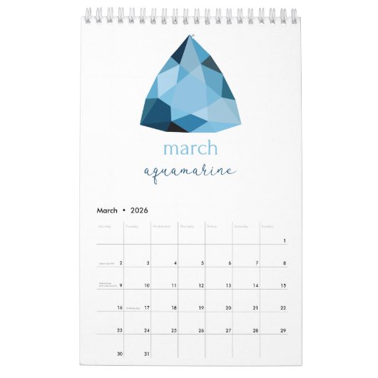 Gemstenen Kalender (Mar 2026)