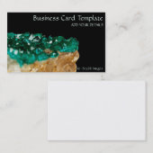 Gemstenen Minerale Stone Dioptase Emerald Visitekaartje (Voorkant / Achterkant)