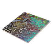 Gemstenen Oorspronkelijke Abstracte kunsttegel Tegeltje (Zijkant)