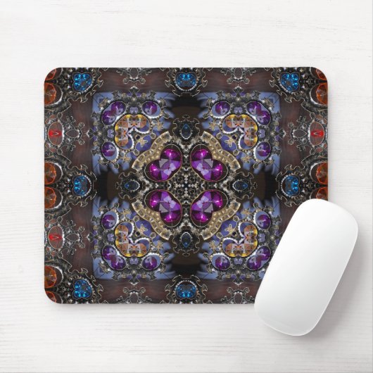 Gemstenen Squared Muismat (Met muis)