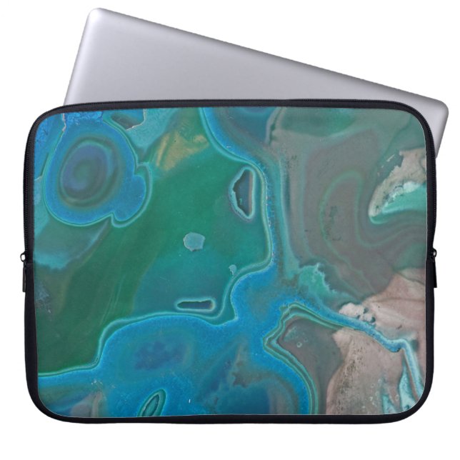 Gemstone Abstract gedraaide heldere kleuren Laptop Sleeve (Voorkant)