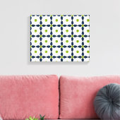 Gemstone Art, Blue and Yellow Canvas Afdruk (Insitu (Woonkamer))