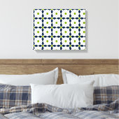 Gemstone Art, Blue and Yellow Canvas Afdruk (Insitu (Slaapkamer))