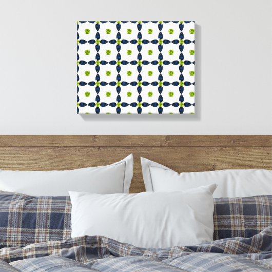 Gemstone Art, Blue and Yellow Canvas Afdruk (Insitu (Slaapkamer))