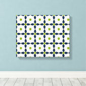 Gemstone Art, Blue and Yellow Canvas Afdruk (Insitu (Houten vloer))