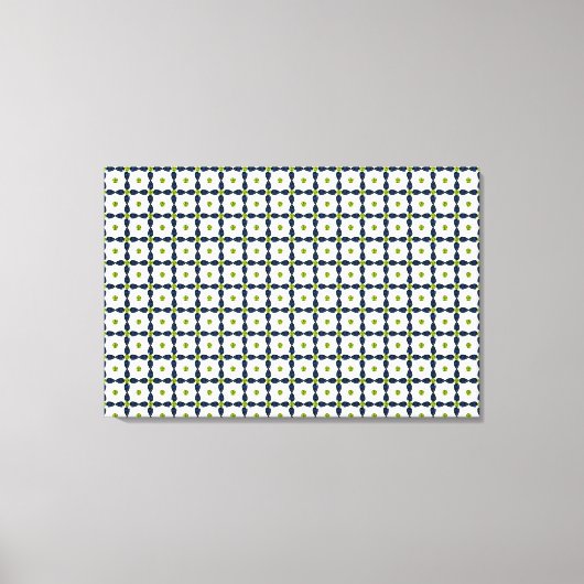 Gemstone Art, Blue and Yellow Canvas Afdruk (Voorkant)