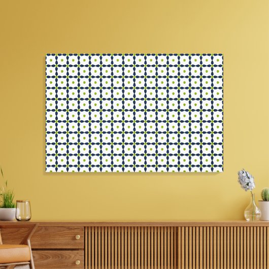 Gemstone Art, Blue and Yellow Canvas Afdruk (Insitu (Woonkamer))