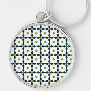 Gemstone Art, Blue and Yellow Sleutelhanger