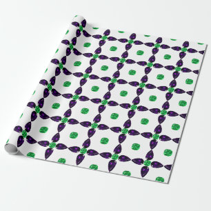 Gemstone Art, Green en Paars Cadeaupapier