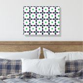 Gemstone Art, Green en Paars Canvas Afdruk (Insitu (Slaapkamer))