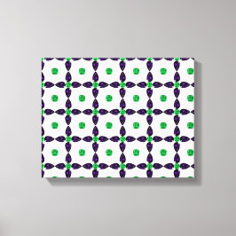 Gemstone Art, Green en Paars Canvas Afdruk