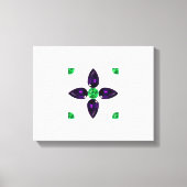 Gemstone Art, Green en Paars Canvas Afdruk (Voorkant)
