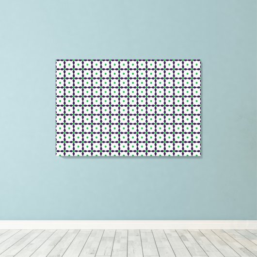 Gemstone Art, Green en Paars Canvas Afdruk (Insitu (Houten vloer))