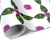 Gemstone Art, Paars groen Cadeaupapier (Rol Hoek)