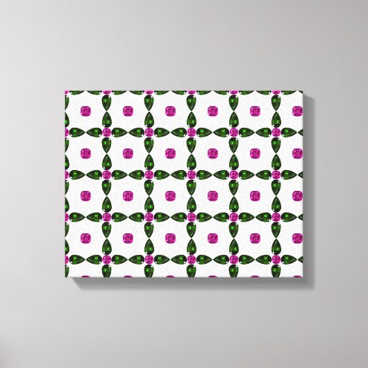 Gemstone Art, Paars groen Canvas Afdruk (Voorkant)