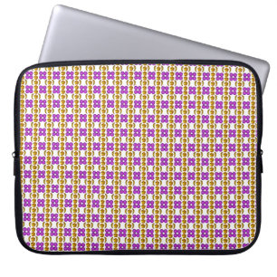 Gemstone Art Paars Sinaasappel Laptop Sleeve