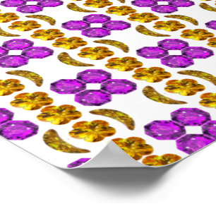 Gemstone Art Paars Sinaasappel Poster