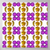 Gemstone Art Paars Sinaasappel Poster (Voorkant)