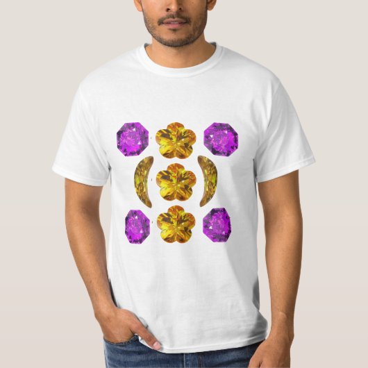 Gemstone Art Paars Sinaasappel T-shirt (Voorkant)
