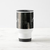 Gemstone Black White Vertical Striped Monogram Reisbeker (Center)