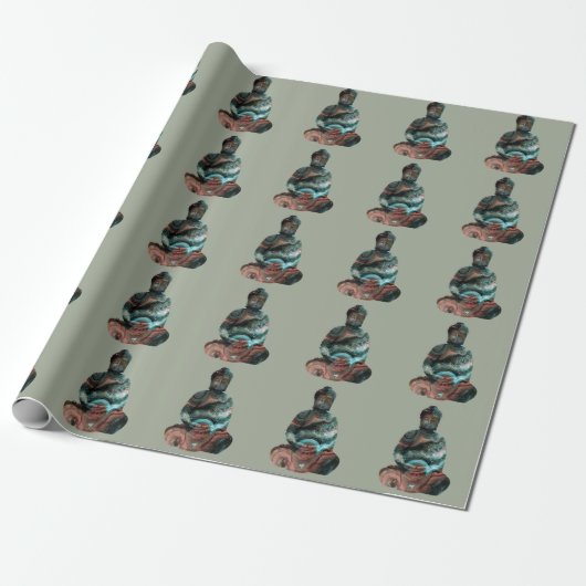 Gemstone Buddha wrapping Paper Cadeaupapier (Uitgerold)