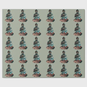 Gemstone Buddha wrapping Paper Cadeaupapier