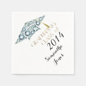 Gemstone Class of 2014 Afstuderen Party Napkins Servetten (Voorkant)