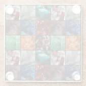 Gemstone Collage Glazen Onderzetter (Achterkant)