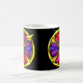 Gemstone Colored Sagittarius Symbol Koffiemok (Center)