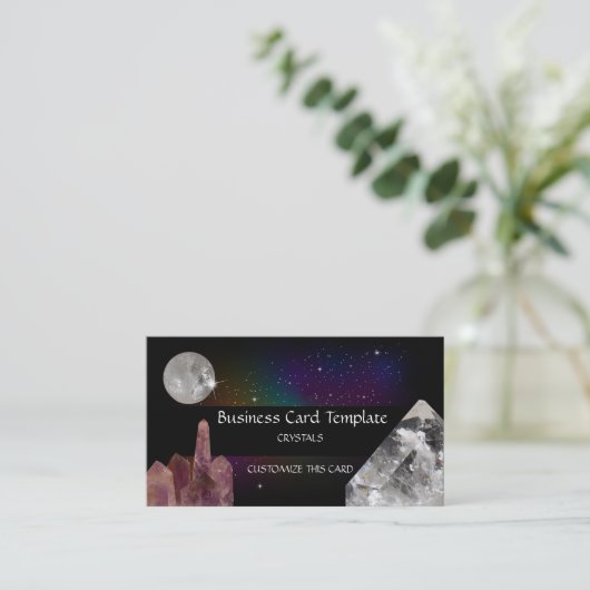Gemstone & Crystals Visitekaartje (Staand voorkant)
