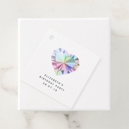 Gemstone Damask Bedankjes Labels (In situ)