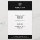Gemstone Diamond Logo Black White Modern look Flyer (Voorkant)