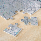 Gemstone Dragonfly op heilig geometriepatroon Legpuzzel (Zijkant)