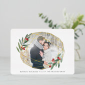 Gemstone | Enkelvoudige foto geometrisch Folie Feestdagenkaart (Staand Voorkant)