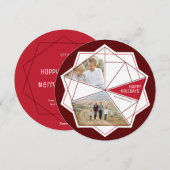 Gemstone Facets Non-Traditional Holiday Photo Card Feestdagenkaart (Voorkant / Achterkant)