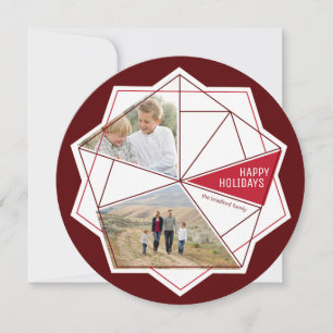 Gemstone Facets Non-Traditional Holiday Photo Card Feestdagenkaart