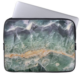 Gemstone Fluorite Photo Paars Green Mineral Gem Laptop Sleeve