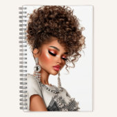 Gemstone Glow Glam Girl Spiral Notebook Notitieboek (Voorkant)