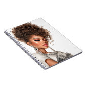 Gemstone Glow Glam Girl Spiral Photo Notebook Notitieboek (Rechterzijde)