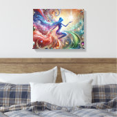 Gemstone Harmony: Waterverf Wonder Canvas Afdruk (Insitu (Slaapkamer))