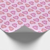 Gemstone Hearts Cute Pink Valentines Day Cadeaupapier (Hoek)