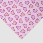 Gemstone Hearts Cute Pink Valentines Day Tissuepapier (Detail)