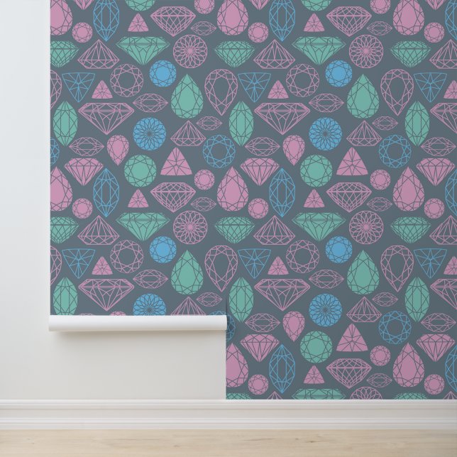 Gemstone Icon Pattern Behang (Applicatie)